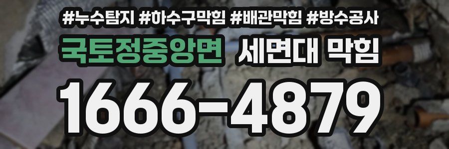 국토정중앙면 세면대 막힘