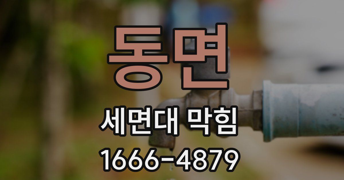 동면 세면대 막힘