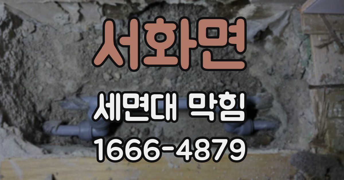 서화면 세면대 막힘