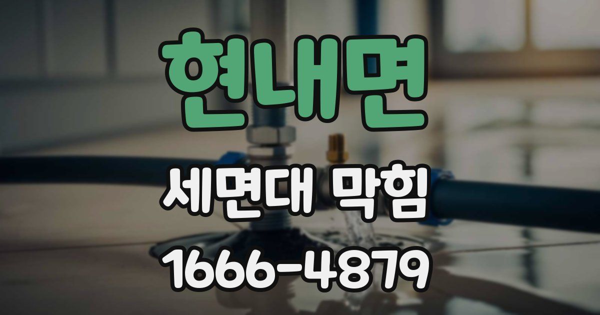 현내면 세면대 막힘