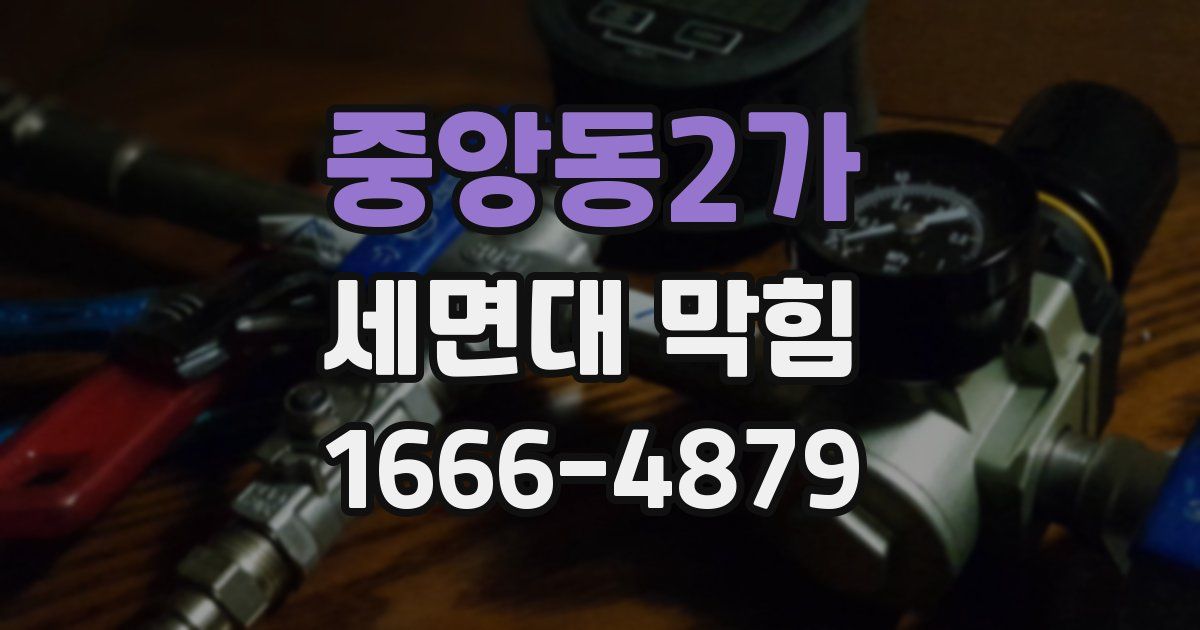 중앙동2가 세면대 막힘
