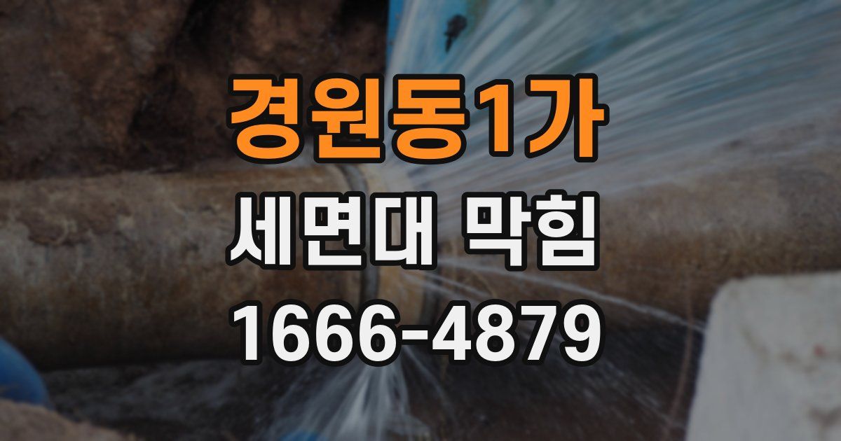경원동1가 세면대 막힘