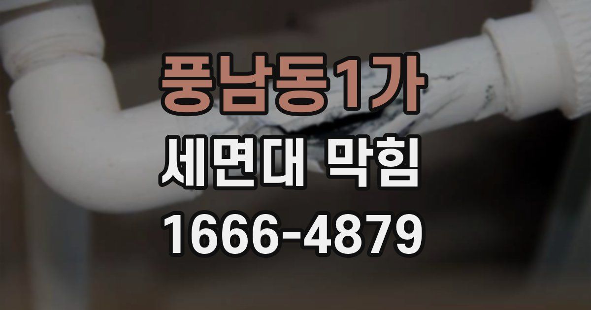 풍남동1가 세면대 막힘