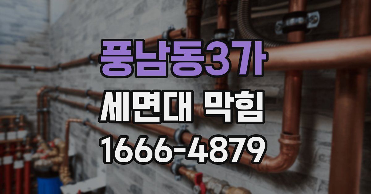 풍남동3가 세면대 막힘