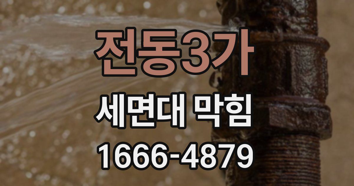 전동3가 세면대 막힘
