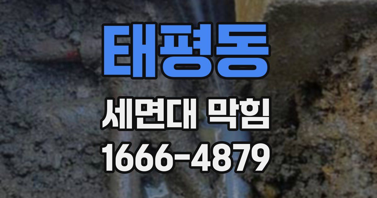 태평동 세면대 막힘
