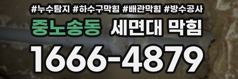 중노송동 세면대 막힘