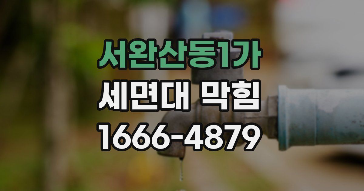 서완산동1가 세면대 막힘