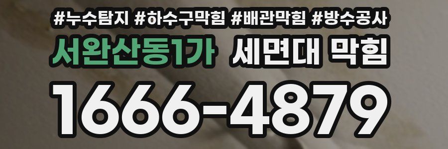 서완산동1가 세면대 막힘