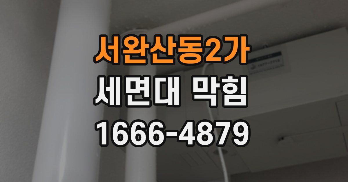 서완산동2가 세면대 막힘