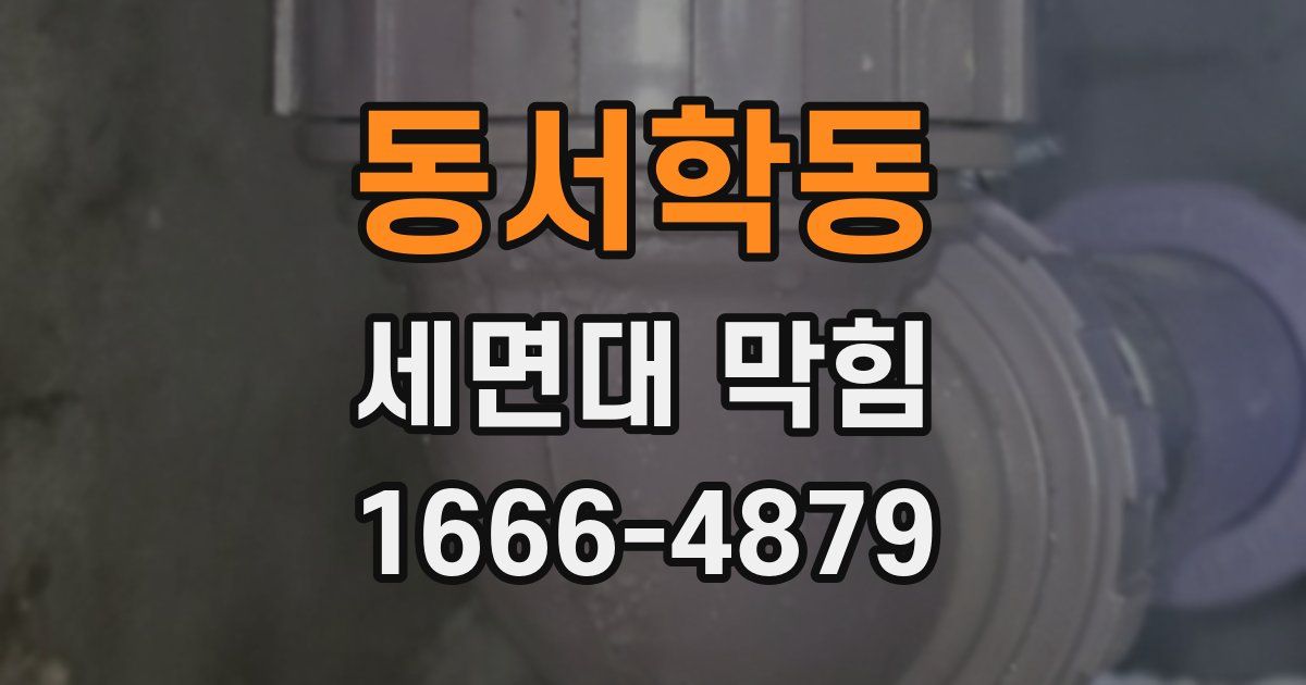 동서학동 세면대 막힘