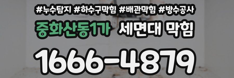 중화산동1가 세면대 막힘