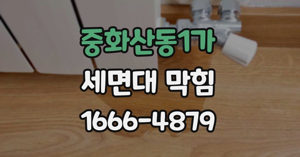 중화산동1가 세면대 막힘