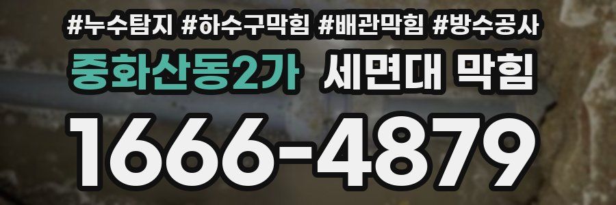 중화산동2가 세면대 막힘