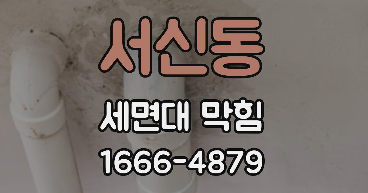 서신동 세면대 막힘