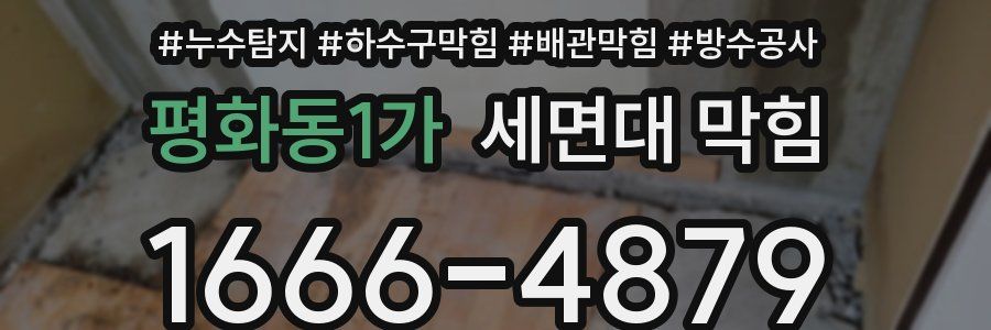 평화동1가 세면대 막힘