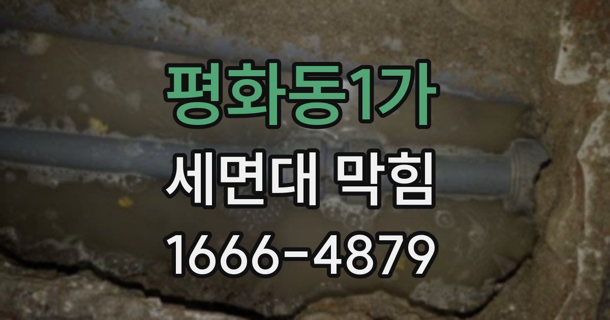 평화동1가 세면대 막힘