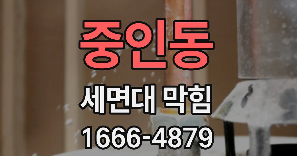 중인동 세면대 막힘