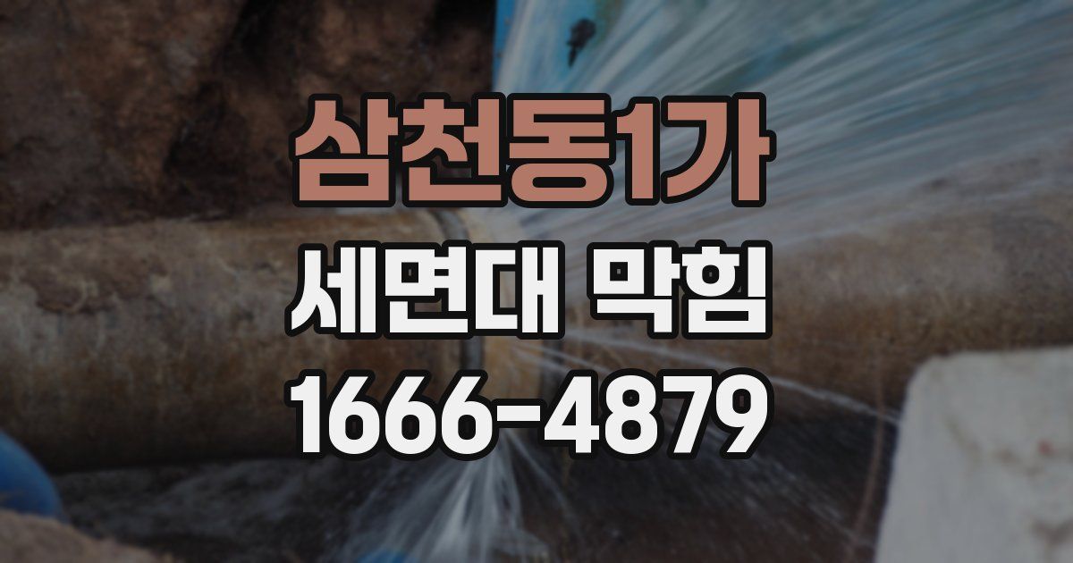 삼천동1가 세면대 막힘