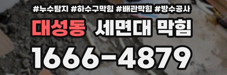 대성동 세면대 막힘