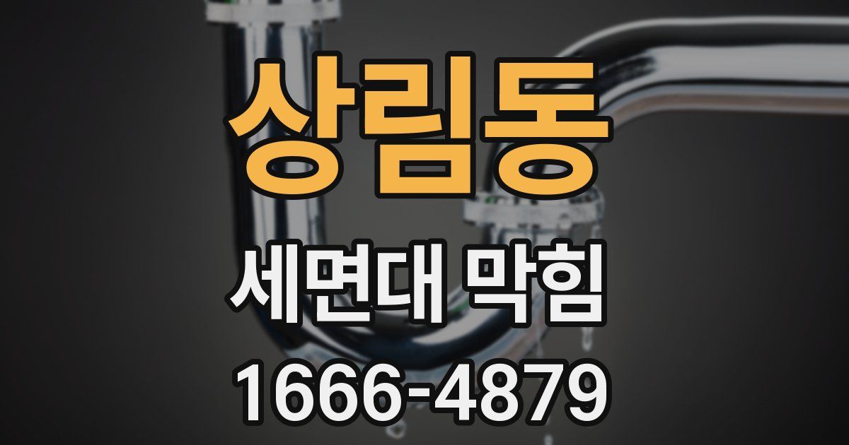 상림동 세면대 막힘