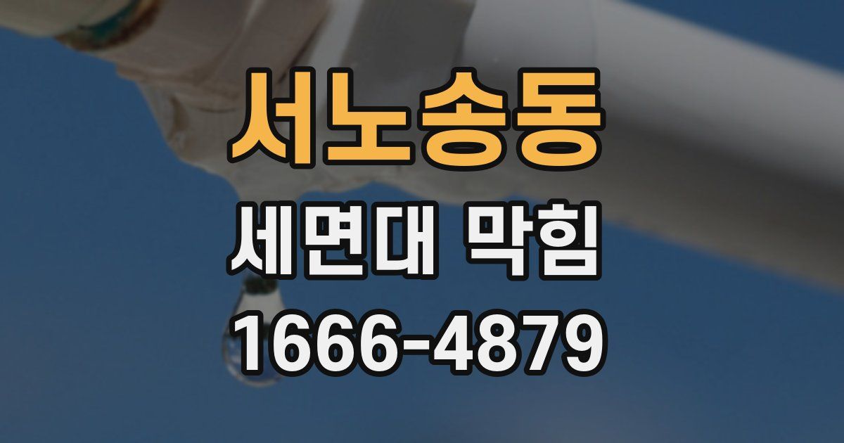 서노송동 세면대 막힘
