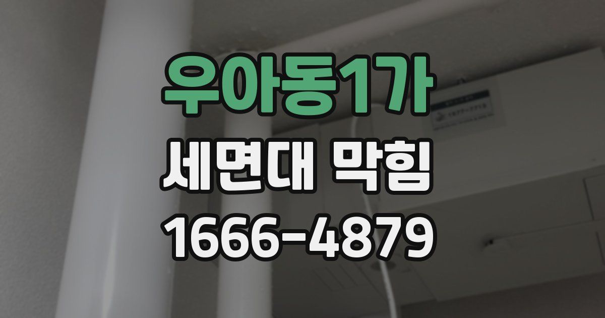우아동1가 세면대 막힘