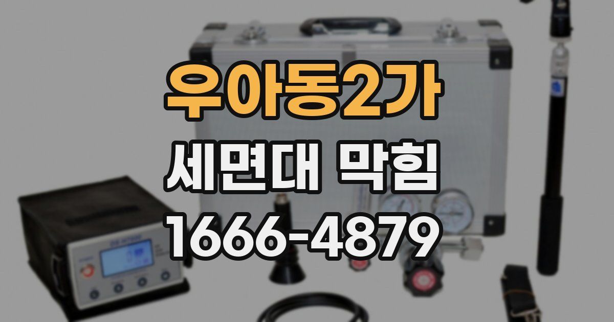 우아동2가 세면대 막힘