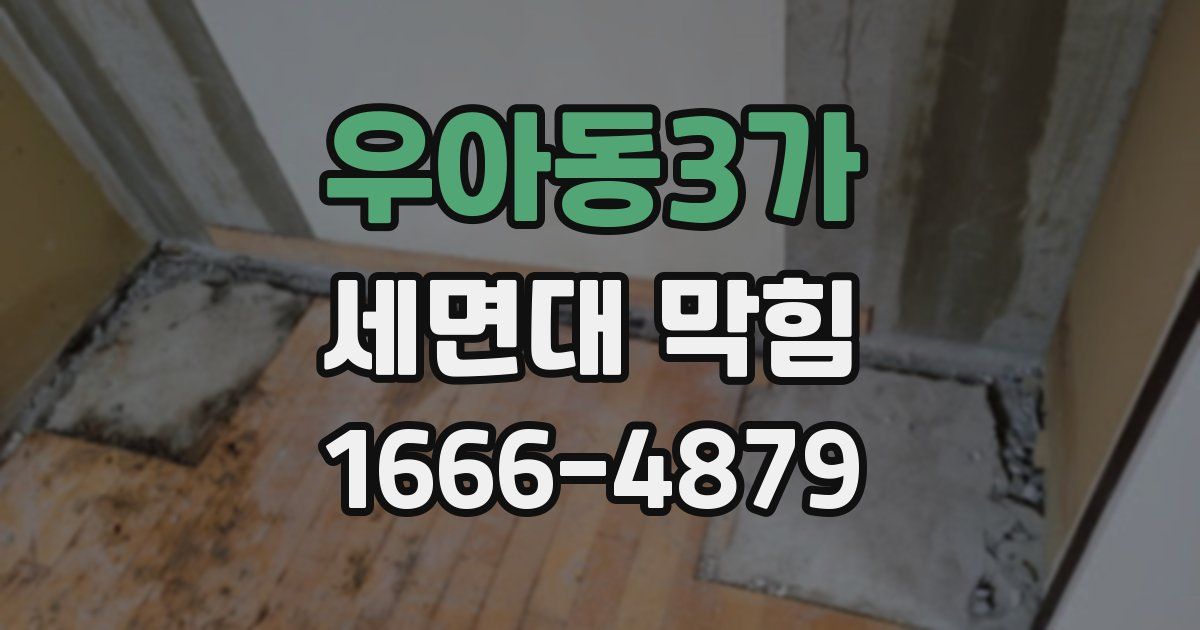 우아동3가 세면대 막힘