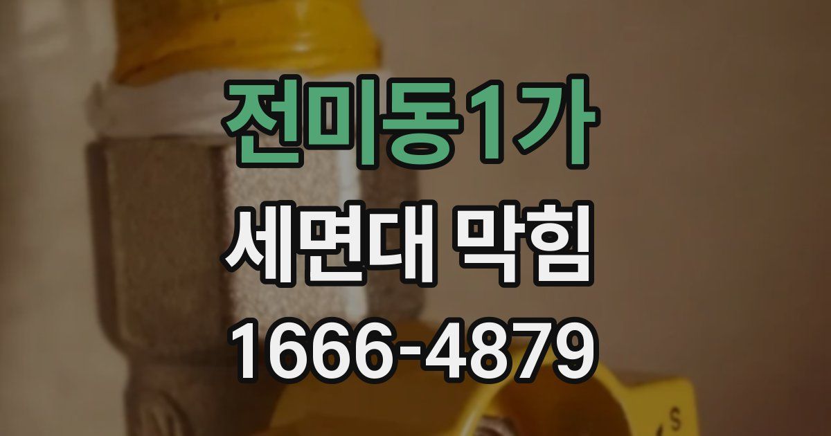 전미동1가 세면대 막힘