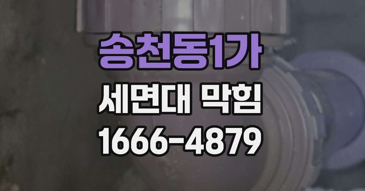 송천동1가 세면대 막힘