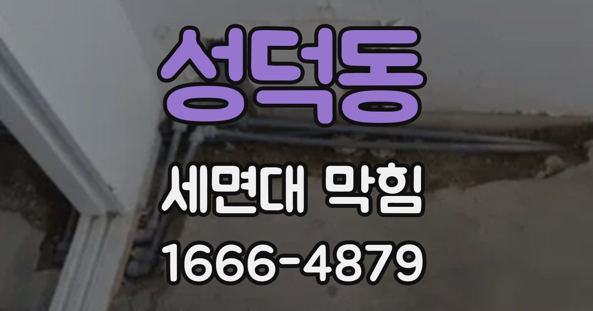 성덕동 세면대 막힘