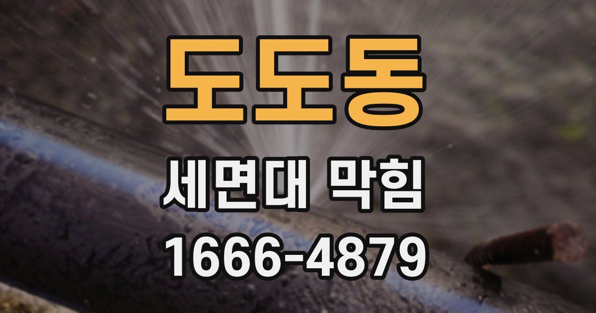 도도동 세면대 막힘