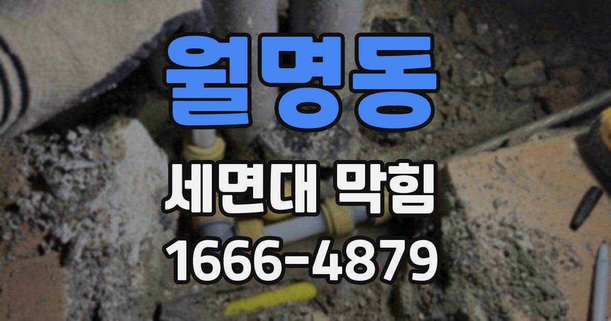 월명동 세면대 막힘