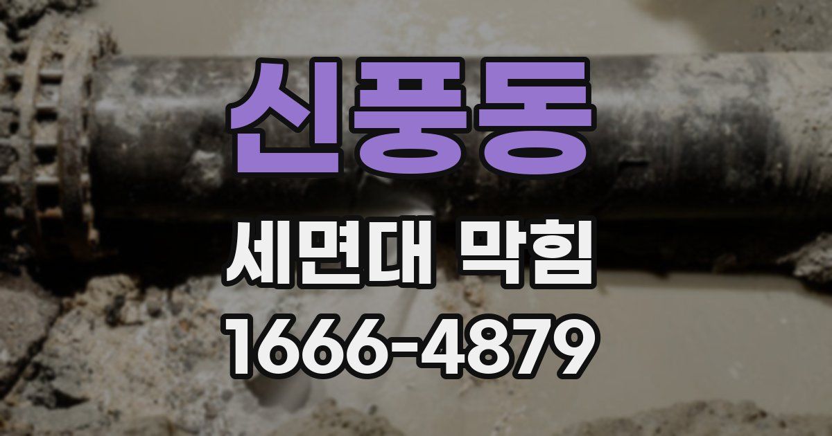 신풍동 세면대 막힘