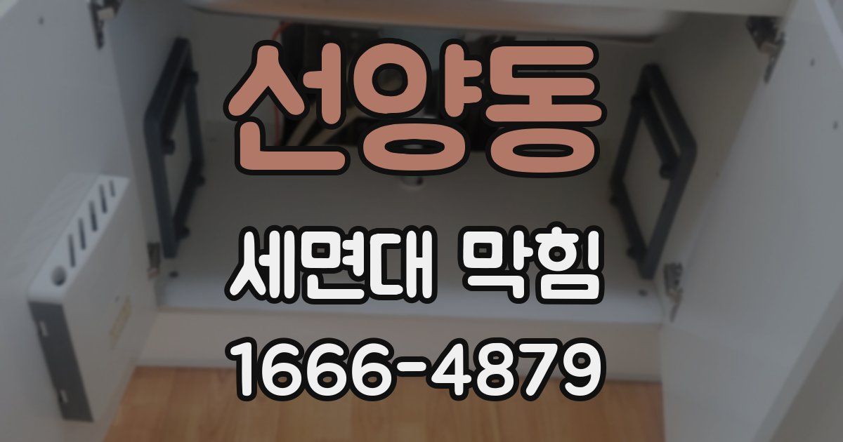 선양동 세면대 막힘