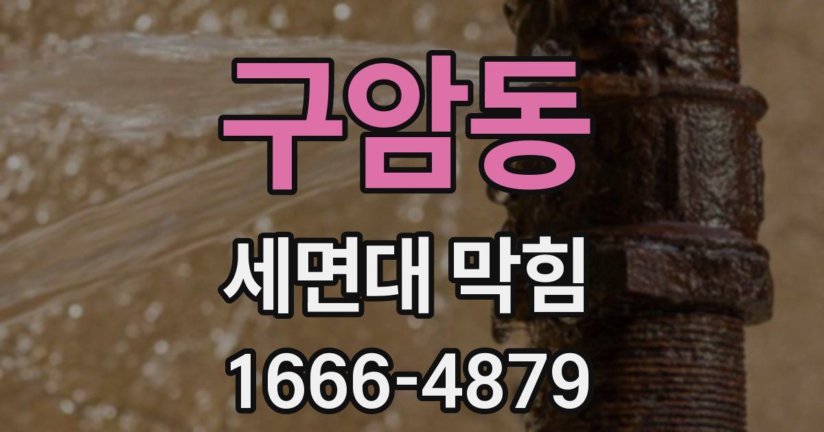 구암동 세면대 막힘