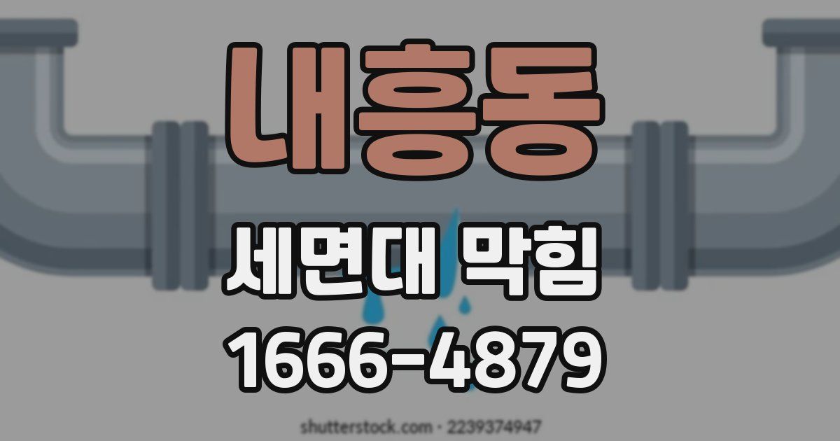 내흥동 세면대 막힘