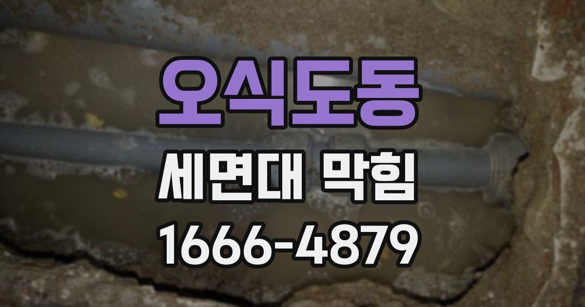 오식도동 세면대 막힘