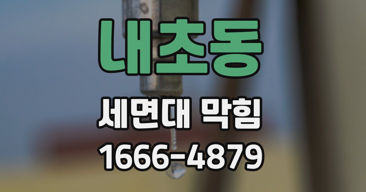 내초동 세면대 막힘