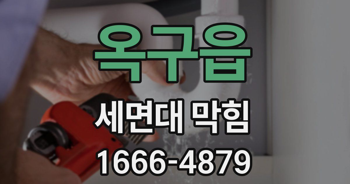 옥구읍 세면대 막힘