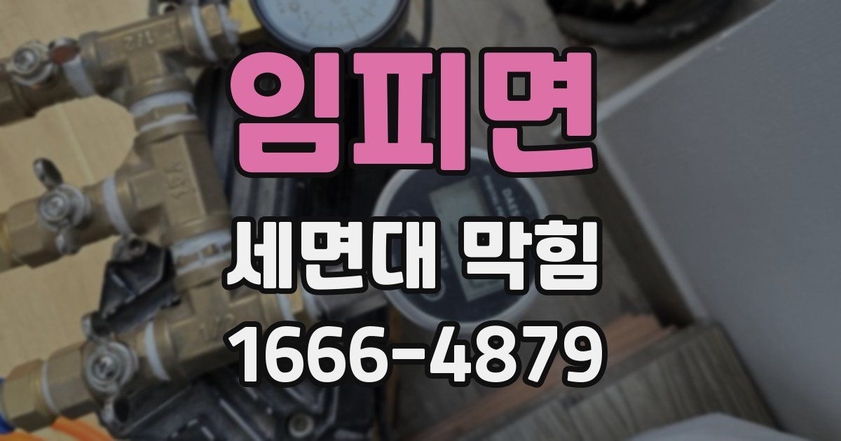 임피면 세면대 막힘