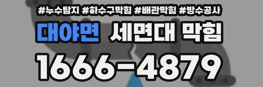 대야면 세면대 막힘