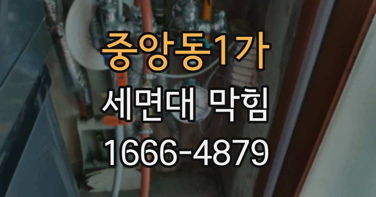 중앙동1가 세면대 막힘