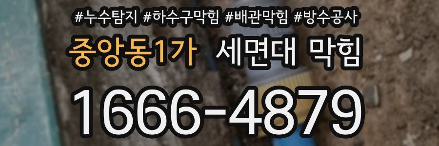 중앙동1가 세면대 막힘