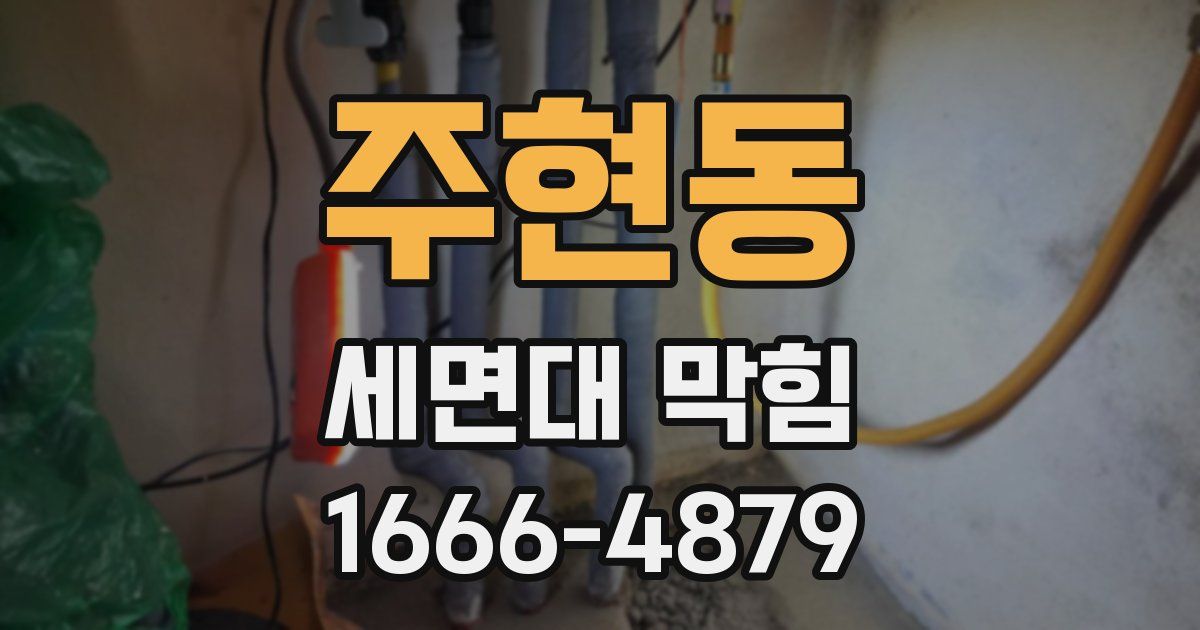 주현동 세면대 막힘