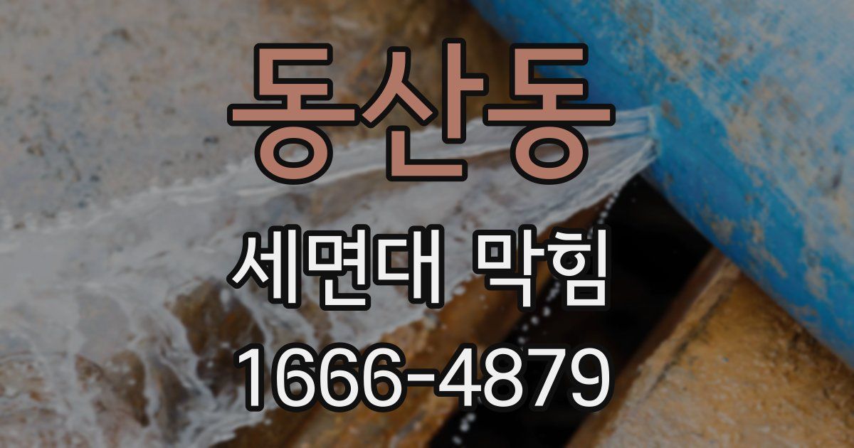 동산동 세면대 막힘