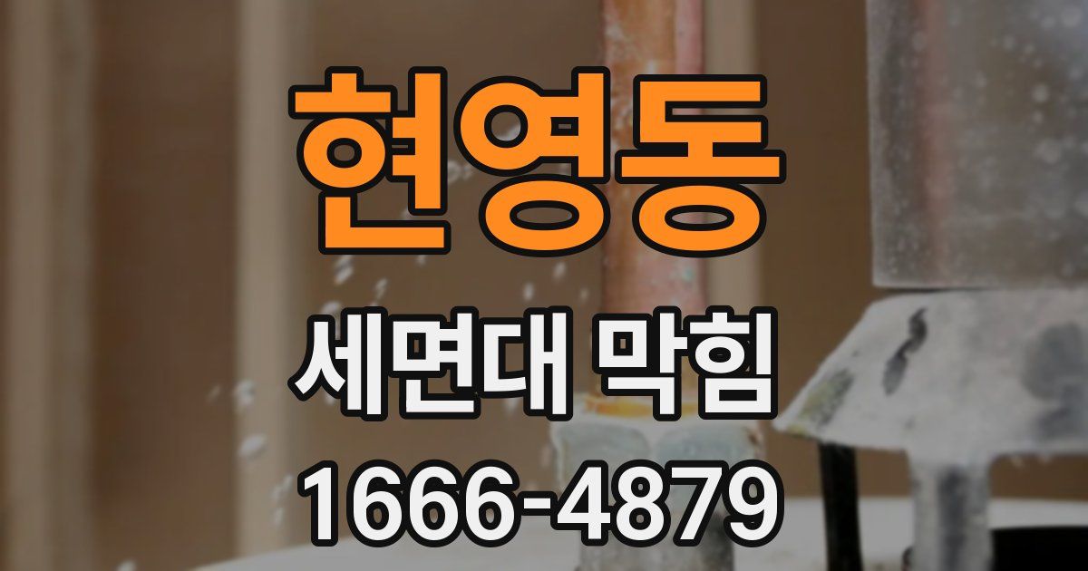 현영동 세면대 막힘