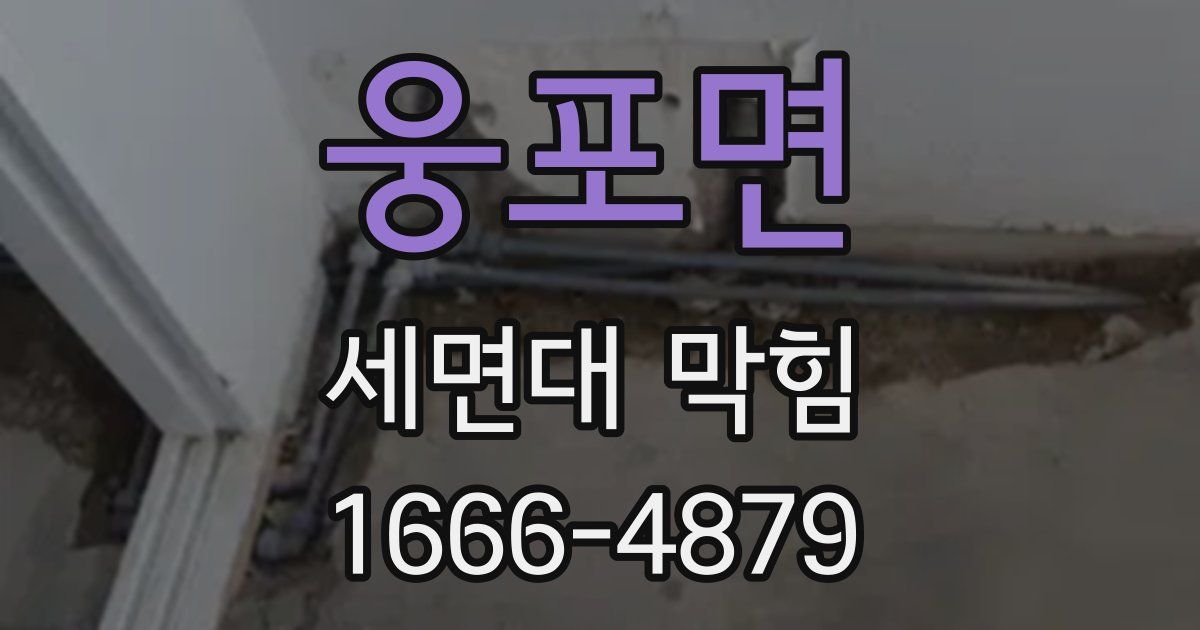 웅포면 세면대 막힘