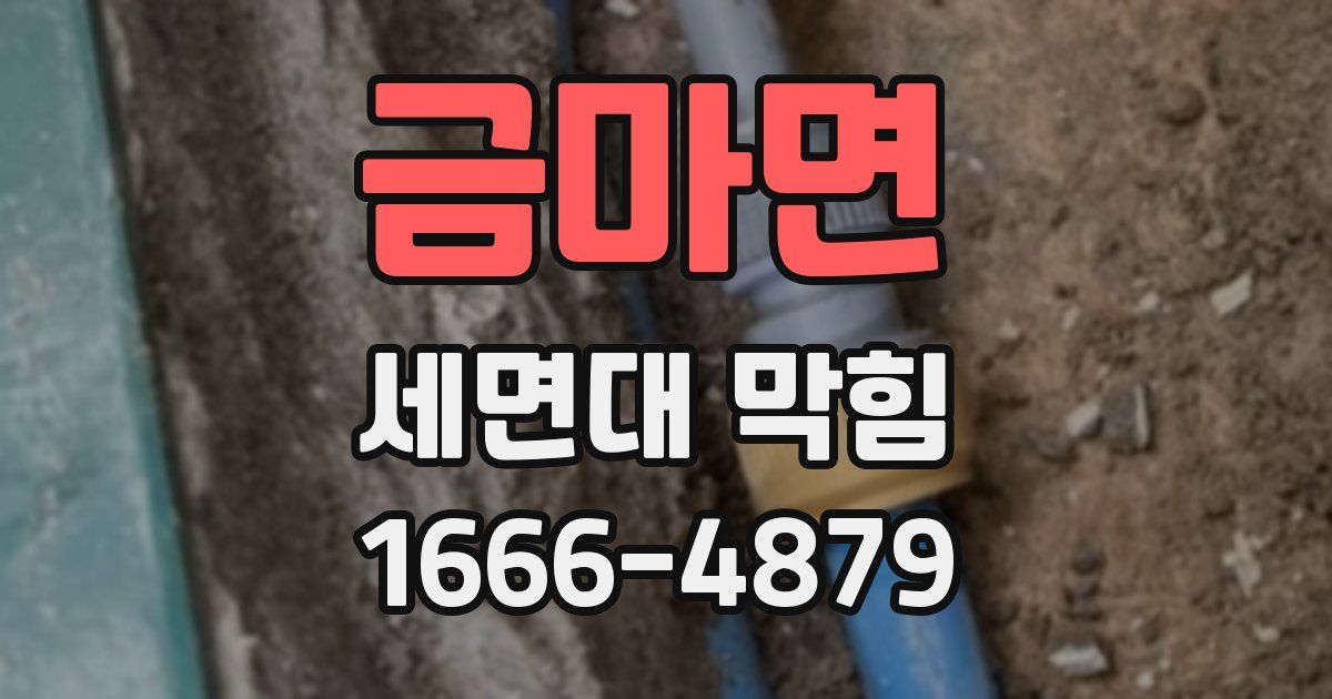 금마면 세면대 막힘